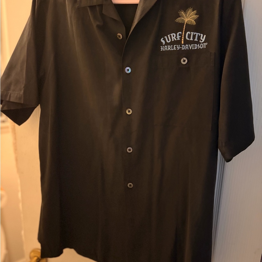 Harley-Davidson Black Surf City Motorcycle Graphic Tee - Picture 4 of 4